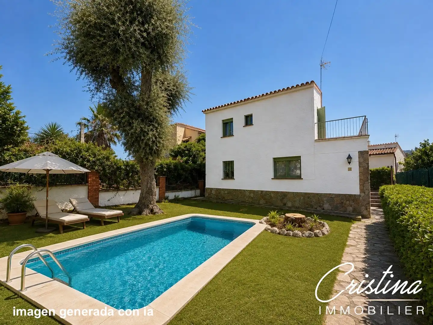 Piscina de Finca rústica en venda en Santa Cristina d'Aro