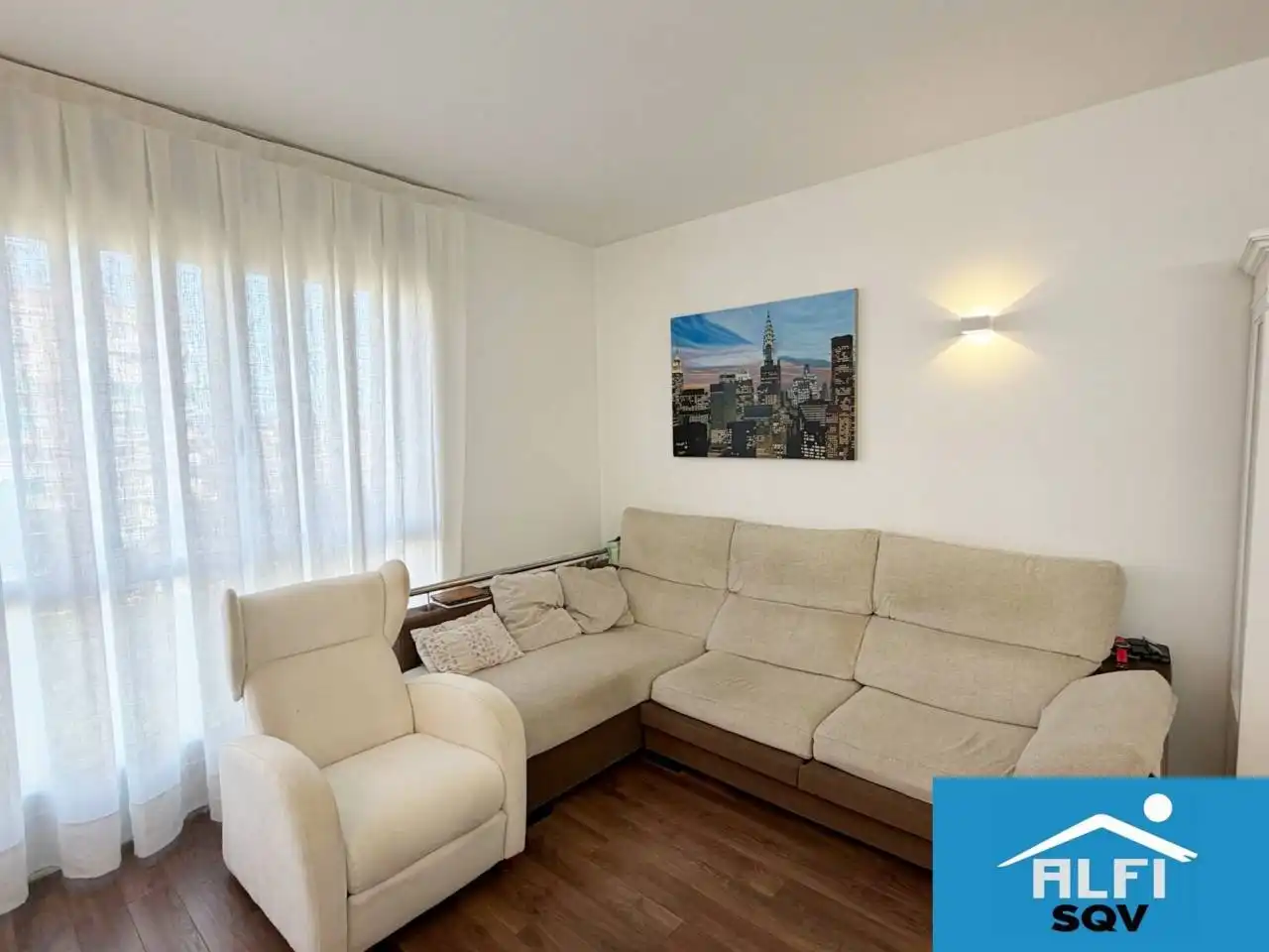 Living room of Flat for sale in Sabadell  with Air Conditioner, Heating and Parquet flooring