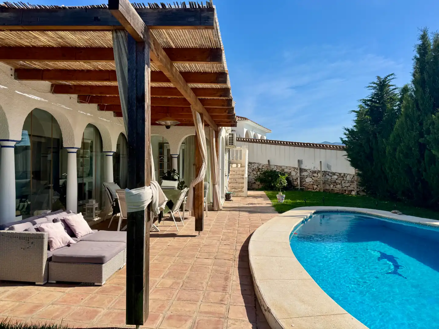 Terrassa de Casa o xalet en venda en Mijas amb Aire condicionat, Jardí privat i Terrassa