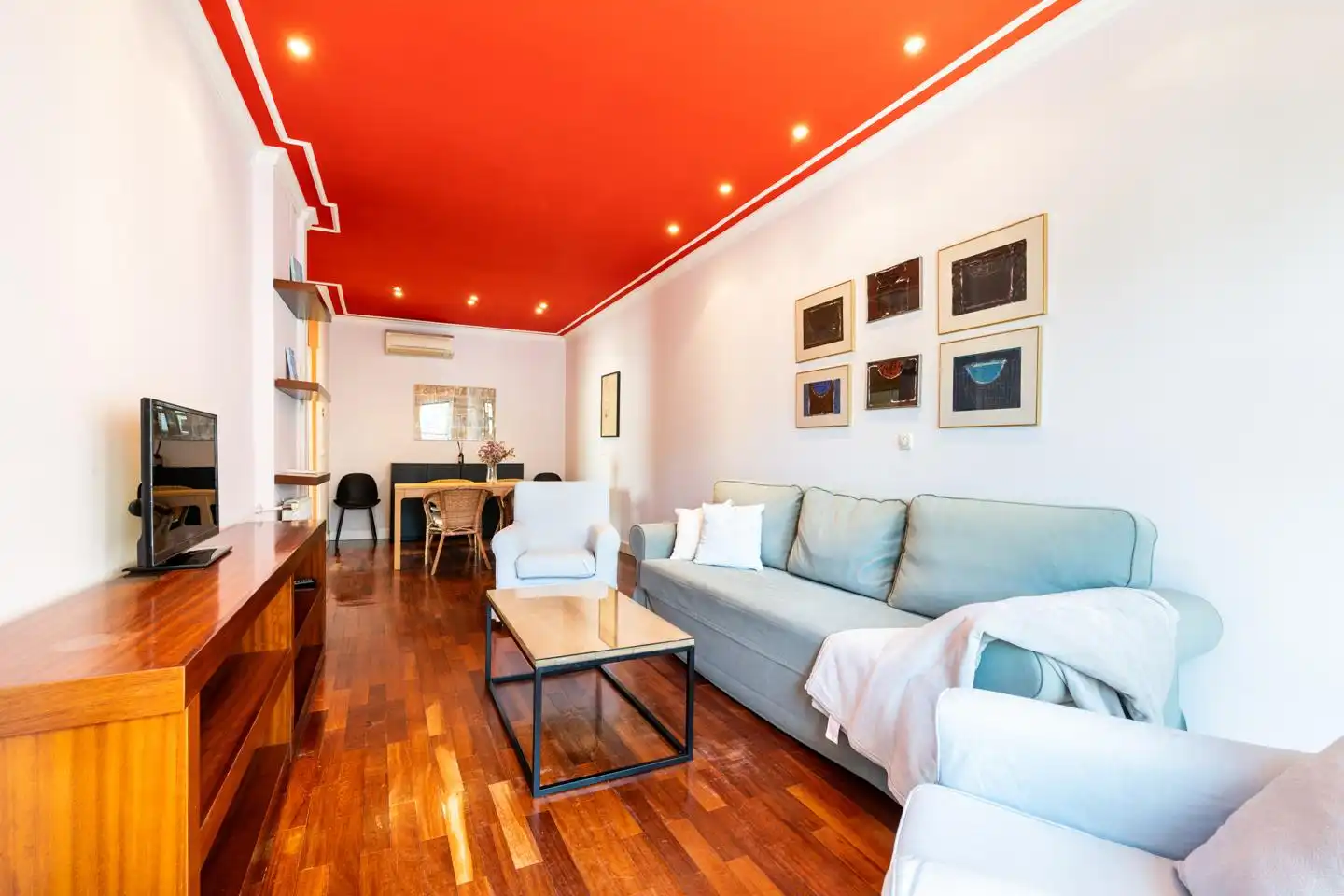 Sala d'estar de Pis de lloguer en Madrid amb Aire condicionat, Calefacció i Parquet