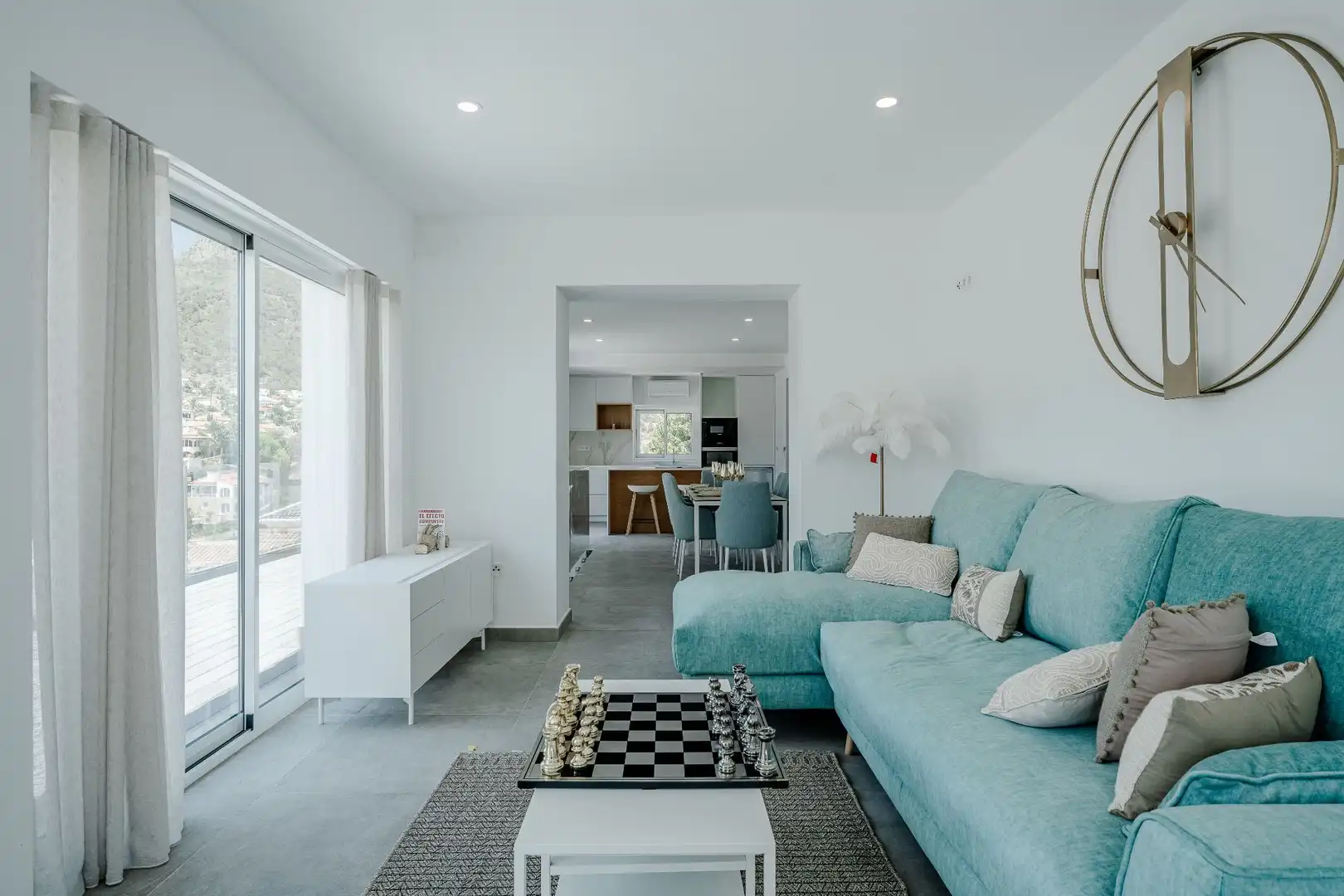 Sala de estar de Casa o chalet en venta en Calpe / Calp con Aire acondicionado, Jardín privado y Terraza