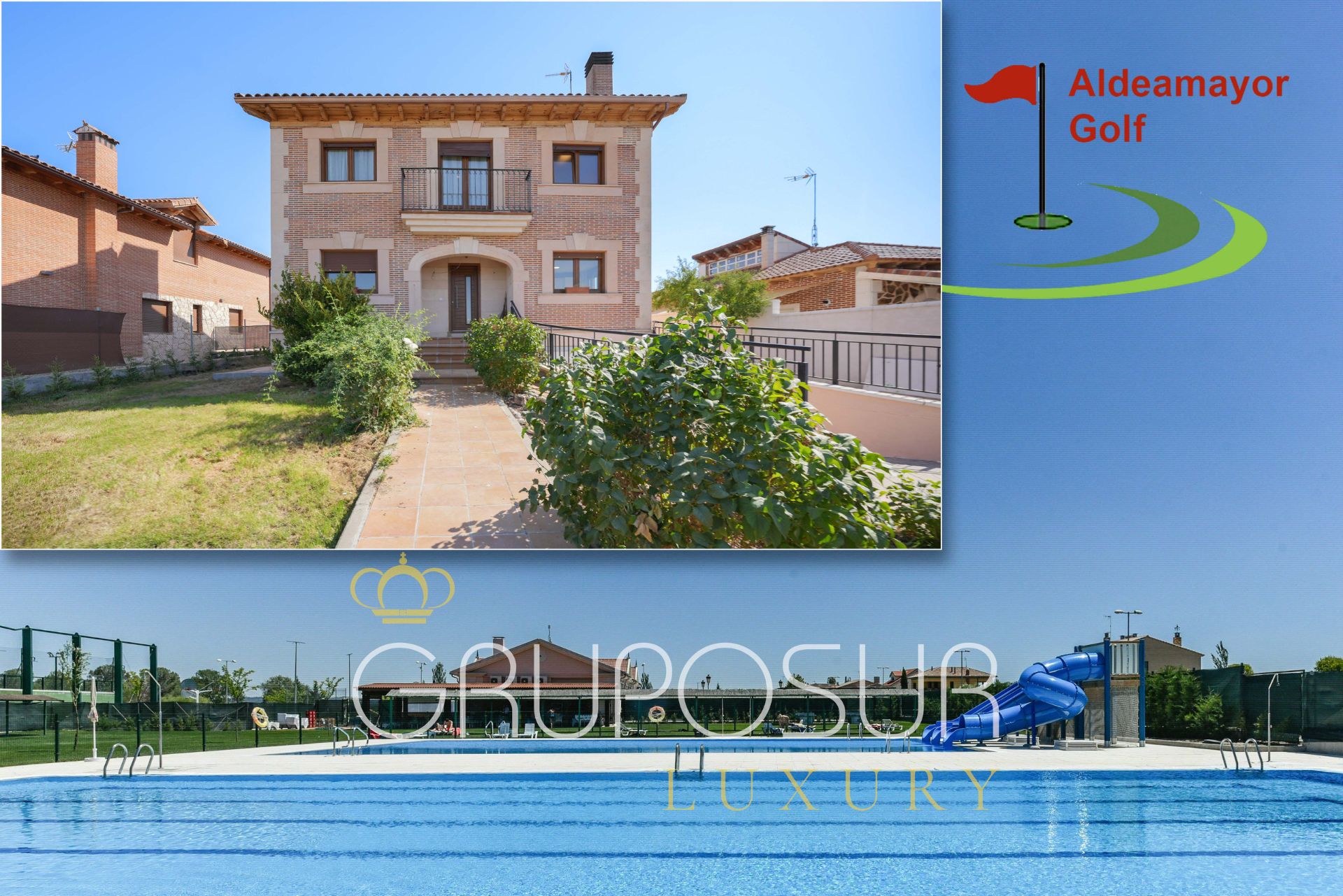 Exterior view of House or chalet for sale in Aldeamayor de San Martín  with Heating, Private garden and Terrace