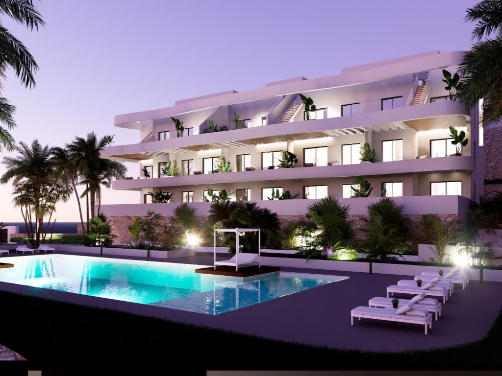 Vista exterior de Apartament en venda en Finestrat amb Piscina