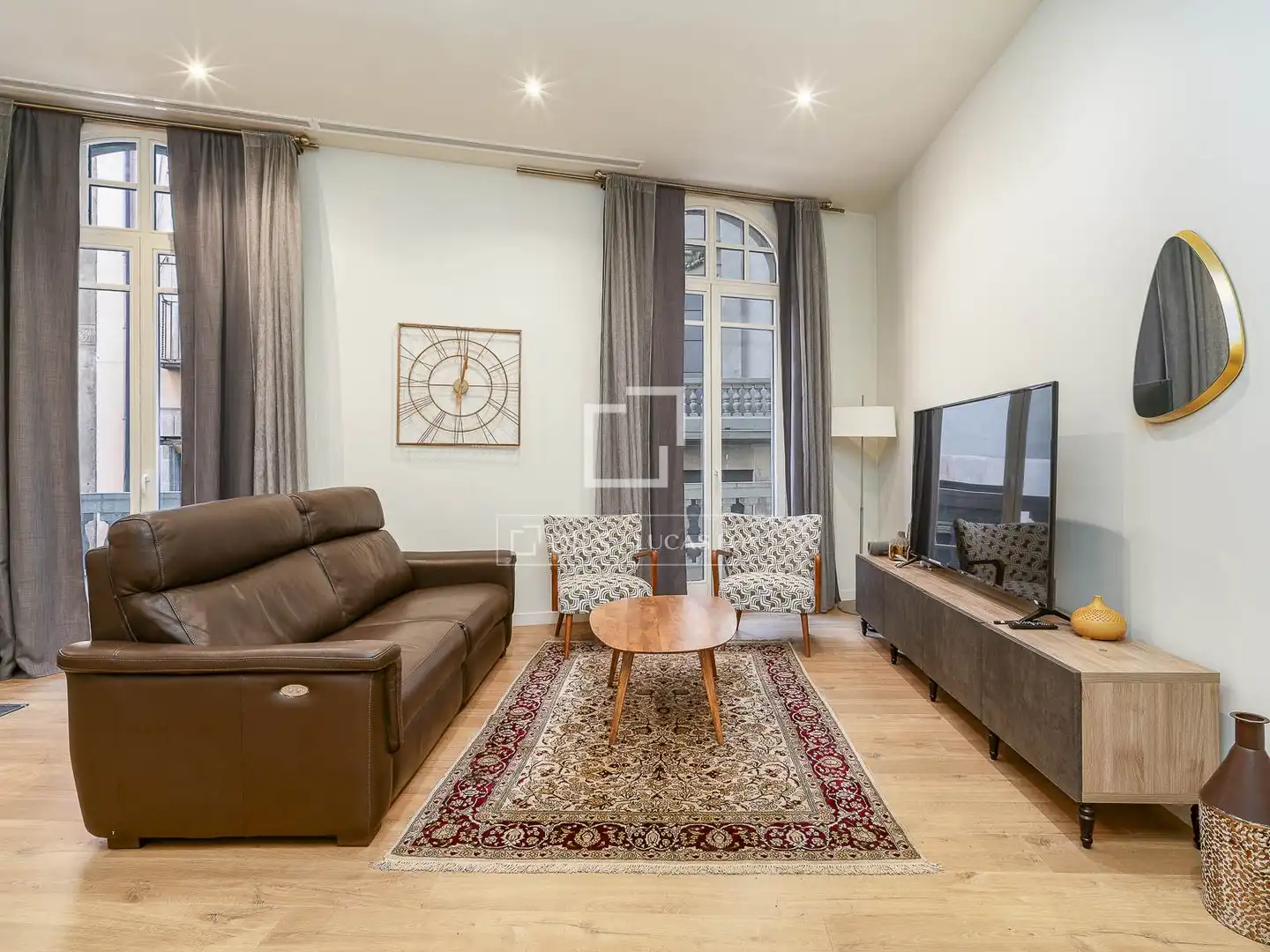 Sala de estar de Piso en venta en Barcelona con Aire acondicionado, Calefacción y Parquet