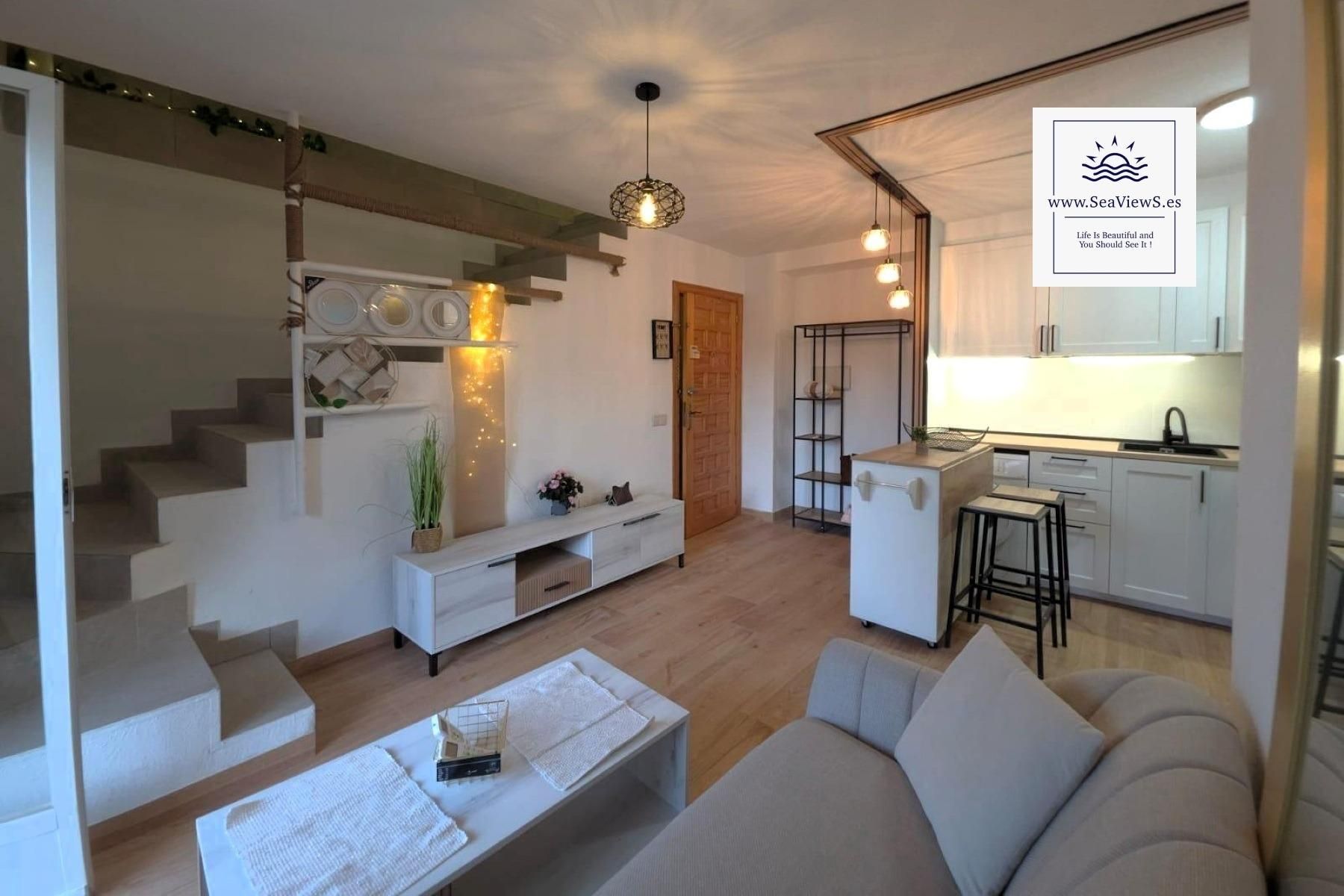 Living room of Attic for sale in Torrevieja  with Air Conditioner, Terrace and Furnished