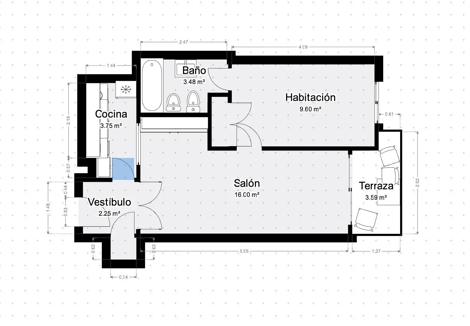 Piso en venta en Madrid con Calefacción y Terraza