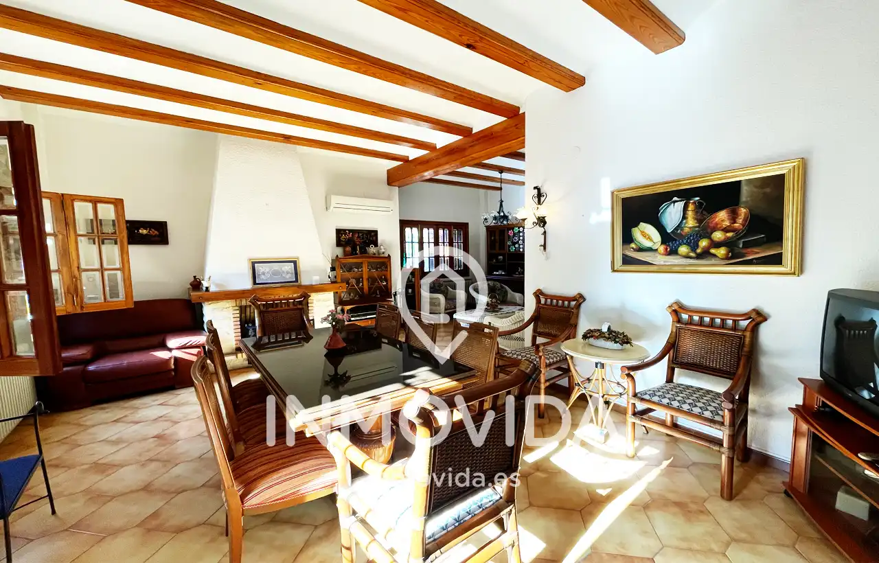 Sala d'estar de Casa o xalet en venda en Mogente / Moixent amb Aire condicionat, Jardí privat i Terrassa