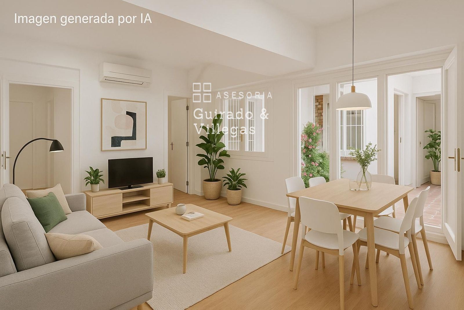 Sala de estar de Piso en venta en  Barcelona Capital con Aire acondicionado, Parquet y Terraza