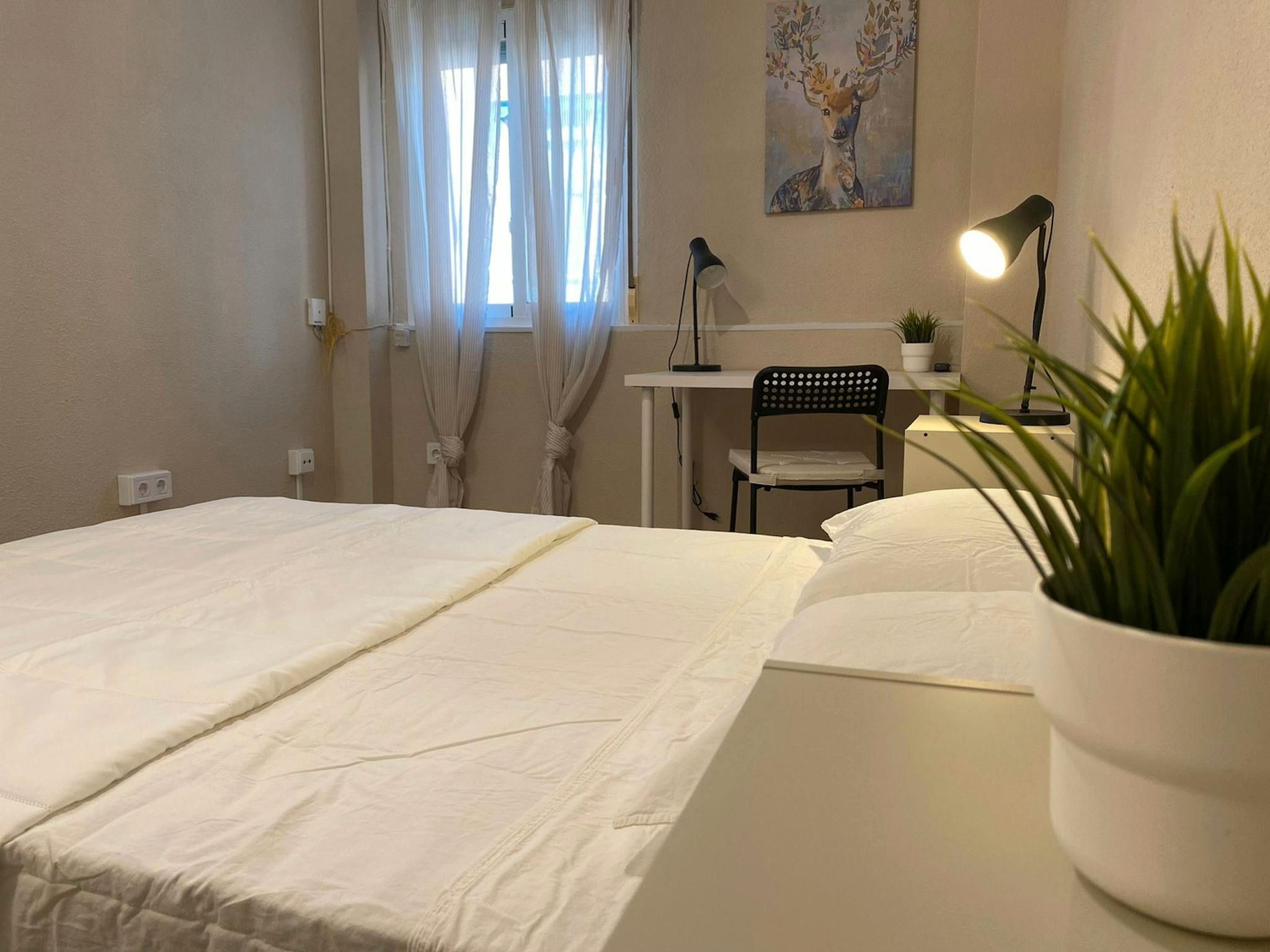 Dormitori de Pis per a compartir en Fuenlabrada amb Calefacció, Moblat i Rentadora