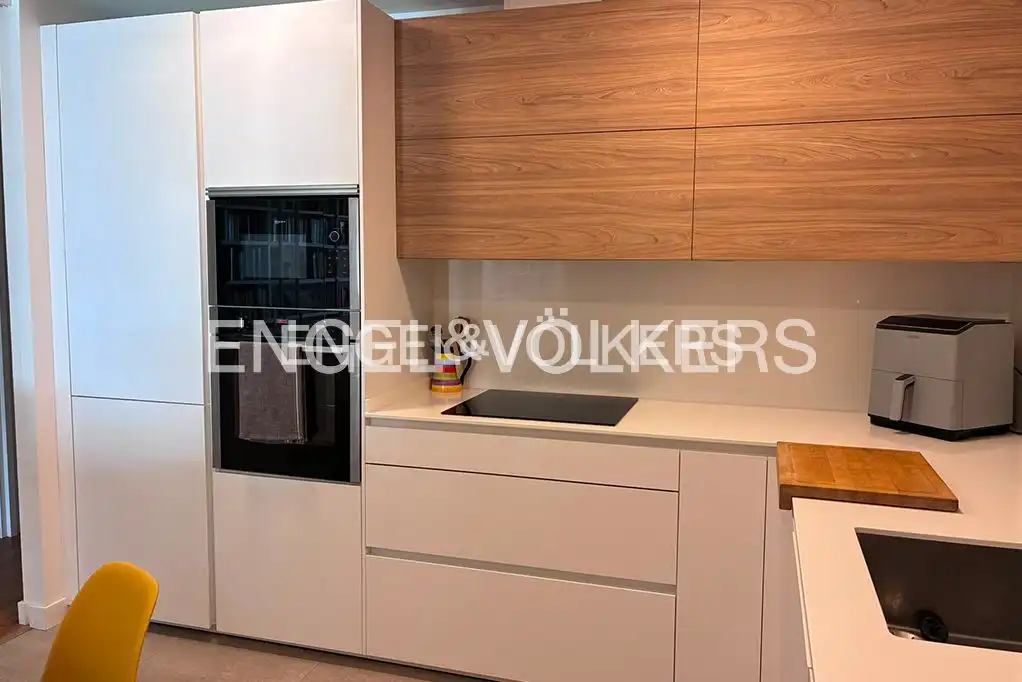 Kitchen of Flat for rent in Gijón   with Heating, Parquet flooring and Furnished