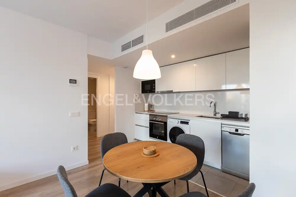 Kitchen of Flat for rent in Valencia  with Air Conditioner, Heating and Parquet flooring