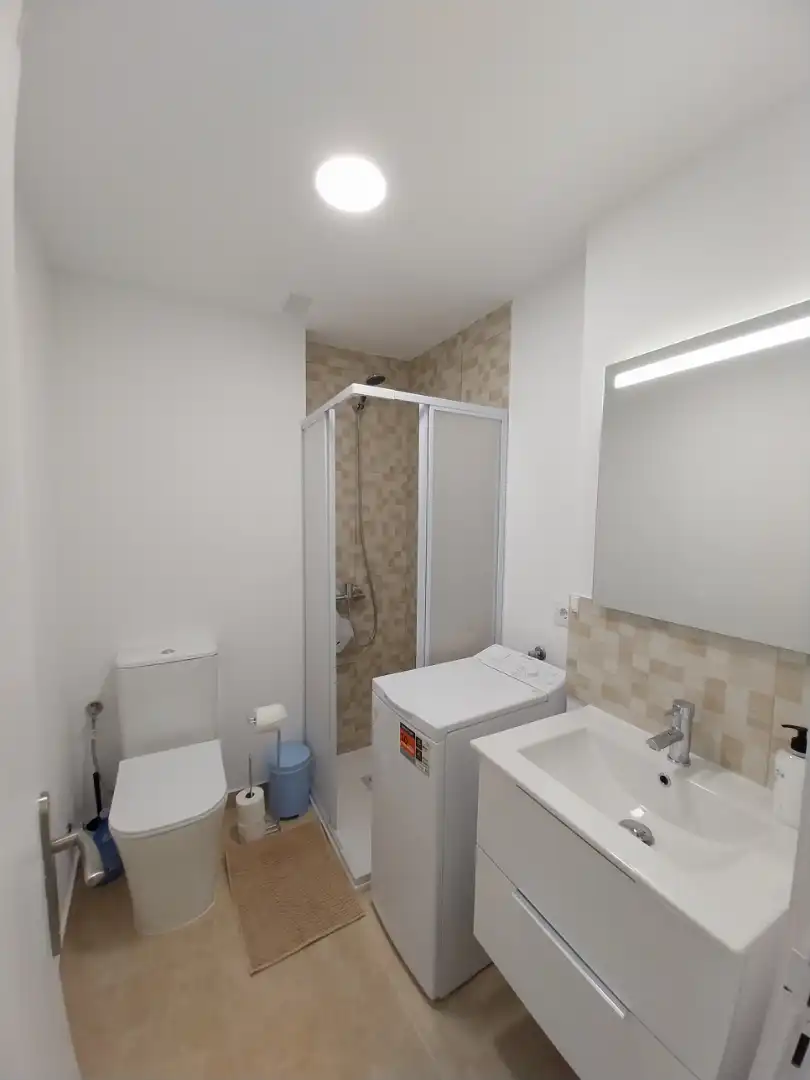 Badezimmer von Wohnungen zur Miete in Las Palmas de Gran Canaria mit Möbliert, Ofen und Waschmaschine