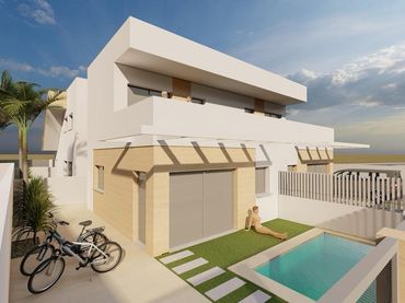 Casa pareada con jardín en venta en Puerto de Mazarrón