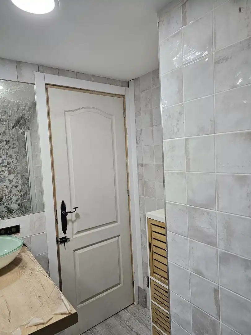 Bany de Apartament de lloguer en Madrid amb Moblat, Microones i Internet