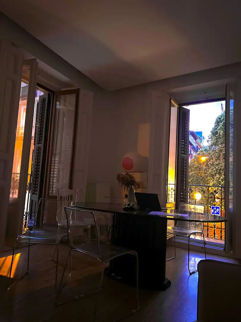 Dining room of Flat for rent in Madrid  with Air Conditioner, Heating and Private garden