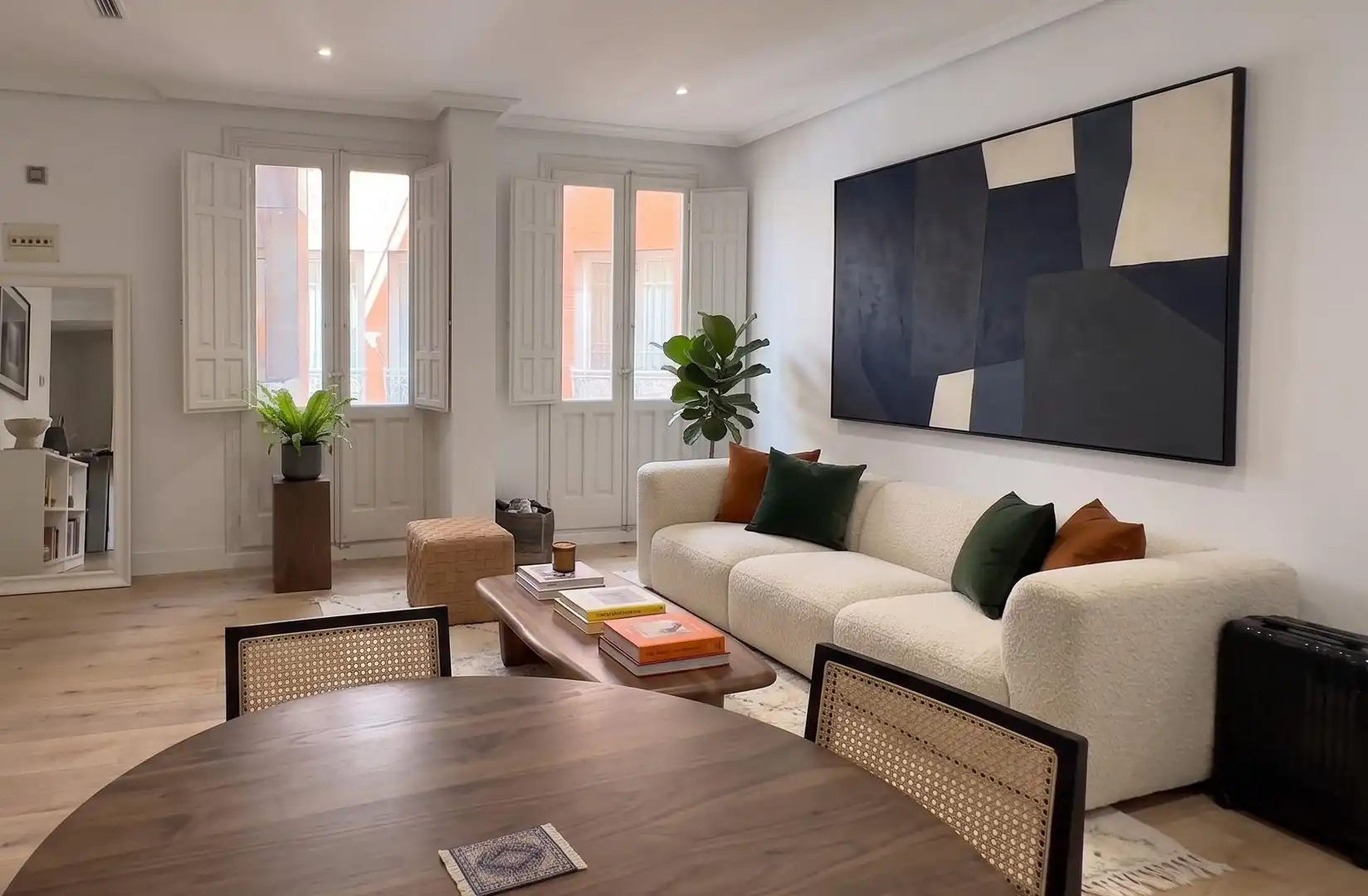 Sala de estar de Piso de alquiler en Madrid con Aire acondicionado, Calefacción y Balcón