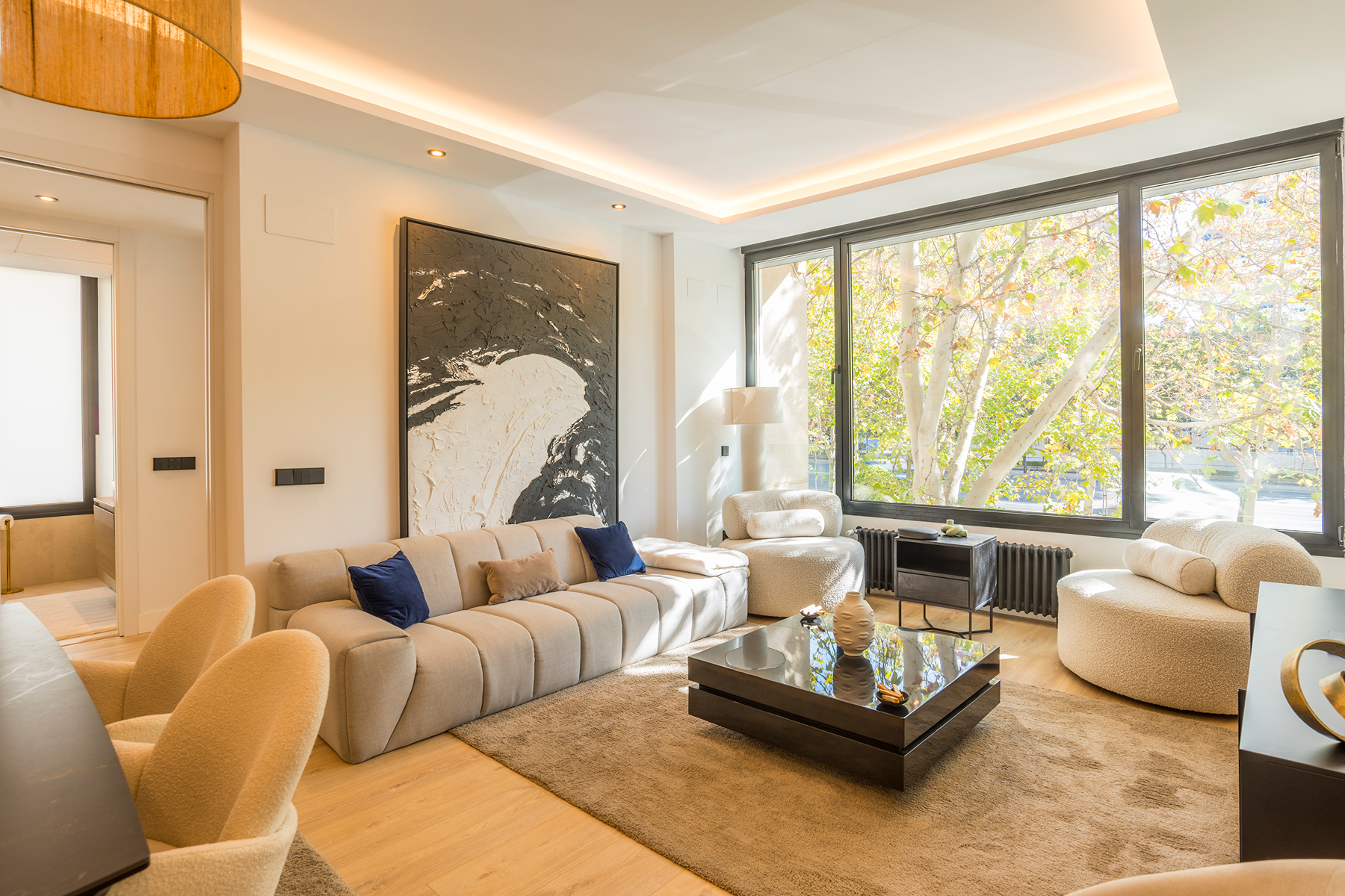 Living room of Apartment for sale in  Madrid Capital  with Air Conditioner and Terrace