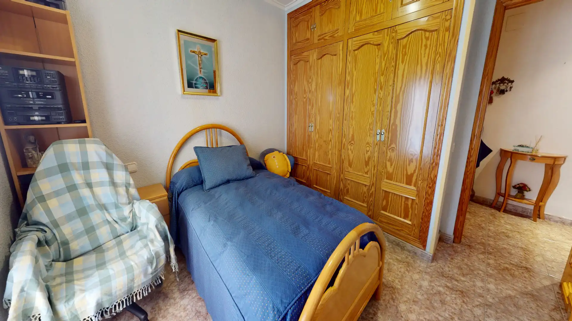 Schlafzimmer von Wohnung zum Verkauf in Sax mit Klimaanlage, Terrasse und Balkon