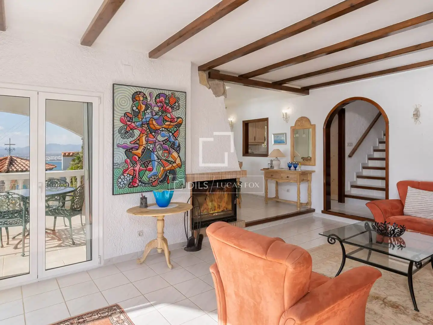 Sala de estar de Casa o chalet en venta en Roses con Calefacción, Jardín privado y Terraza
