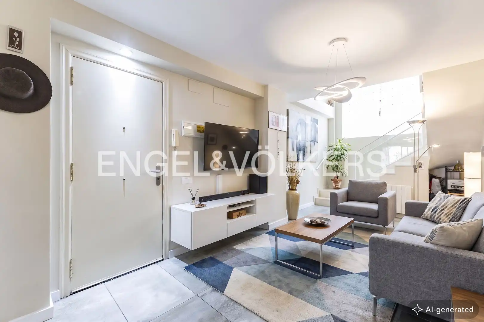 Sala d'estar de Apartament en venda en Barcelona amb Aire condicionat, Calefacció i Terrassa