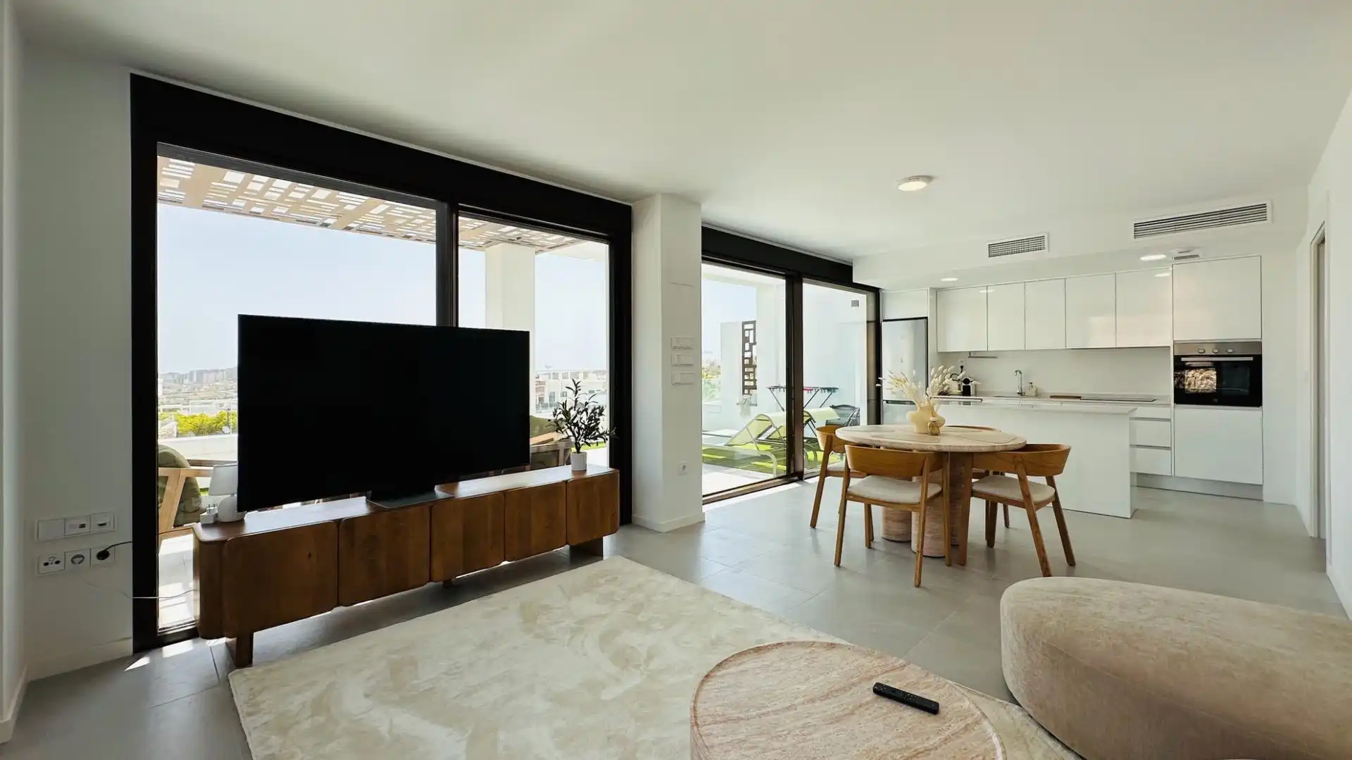 Living room of Apartments for rent in Finestrat  with Air Conditioner, Heating and Private garden