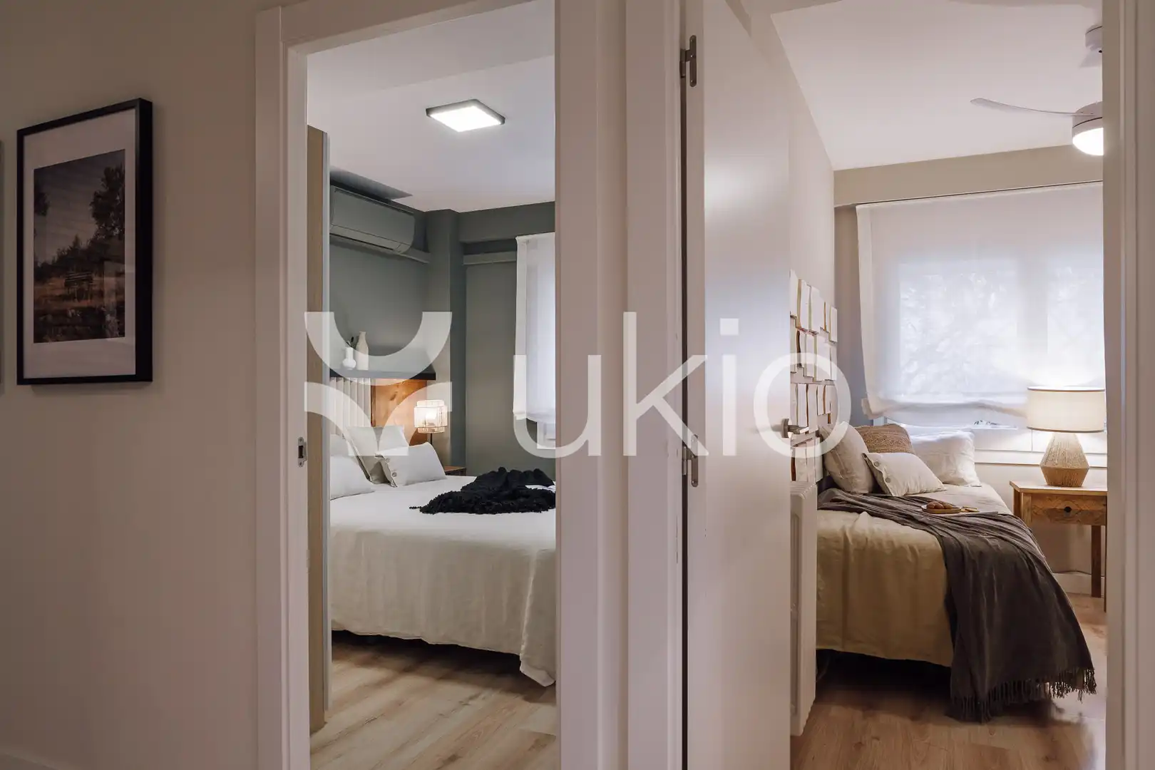 Schlafzimmer von Wohnungen zur Miete in Barcelona mit Klimaanlage, Heizung und Möbliert