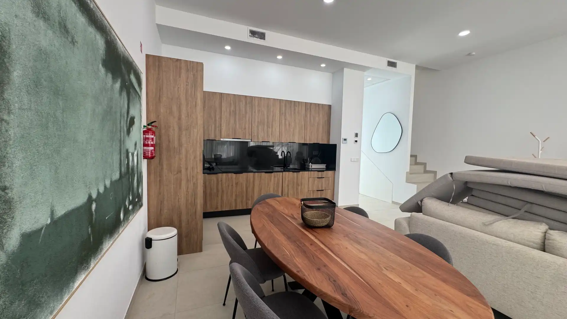 Cocina de Casa adosada de alquiler en Calpe / Calp con Aire acondicionado, Jardín privado y Terraza