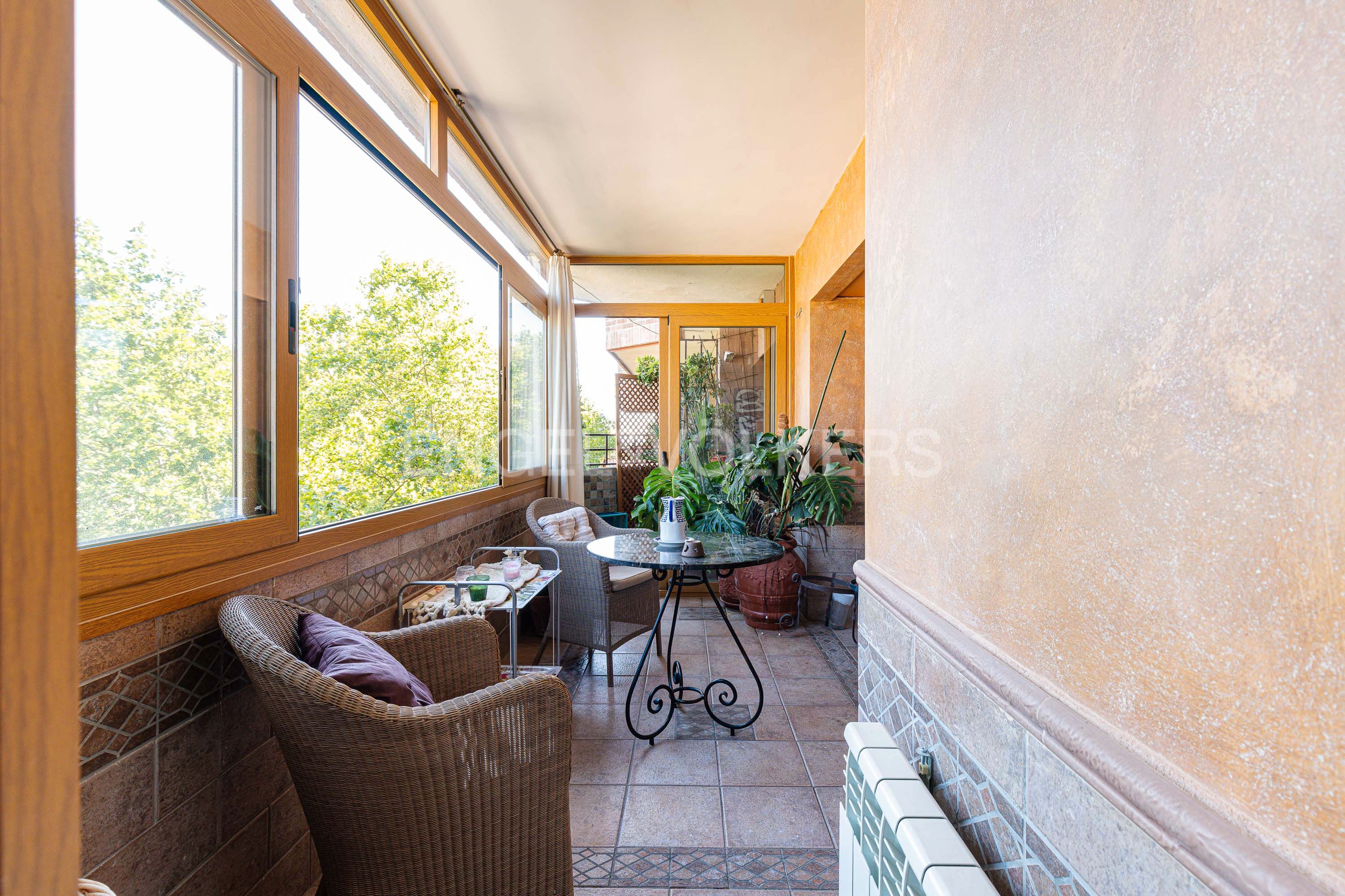 Balcony of Apartment for sale in Tres Cantos  with Heating, Parquet flooring and Terrace