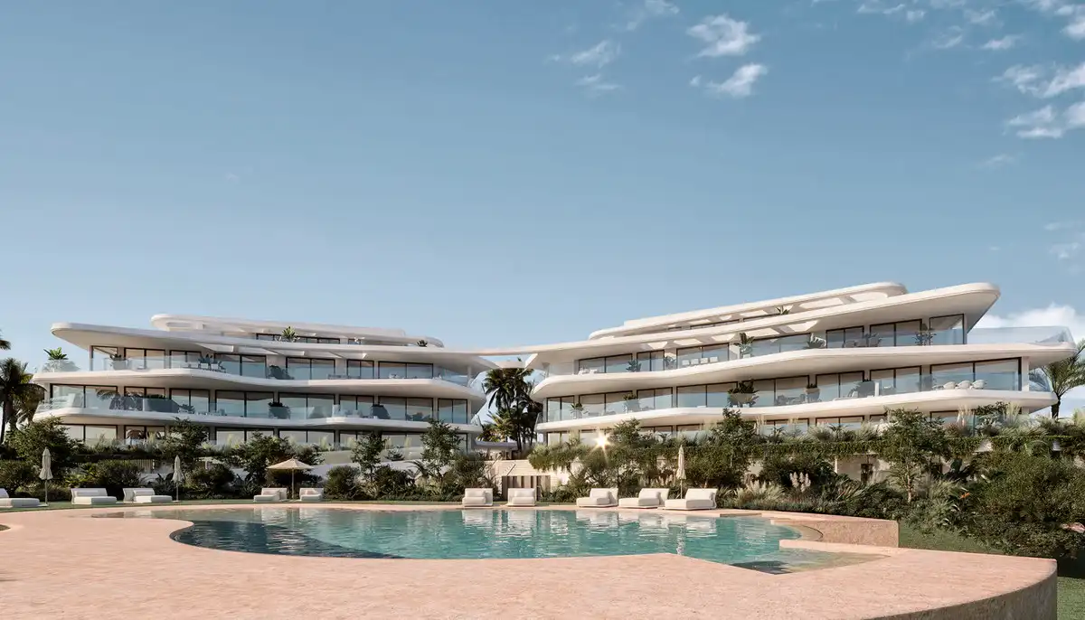 Vista exterior de Planta baja en venta en Estepona con Jardín privado, Terraza y Trastero