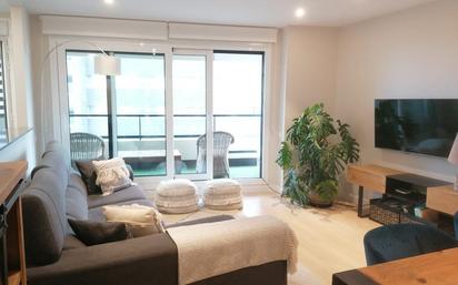 Sala d'estar de Apartament en venda en  Barcelona Capital amb Aire condicionat, Terrassa i Balcó