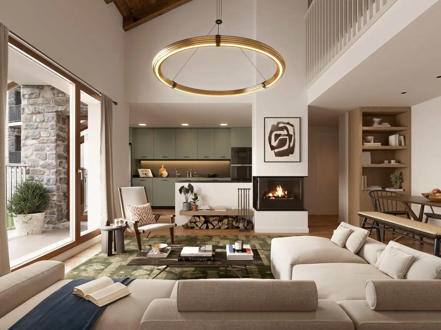 Living room of Flat for sale in Biescas  with Heating