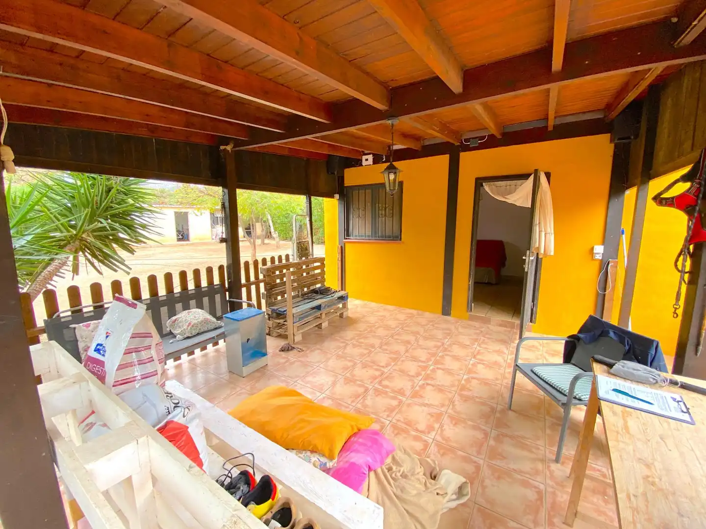 Terrasse von Haus oder Chalet zum Verkauf in Mazarrón mit Klimaanlage, Privatgarten und Schwimmbad