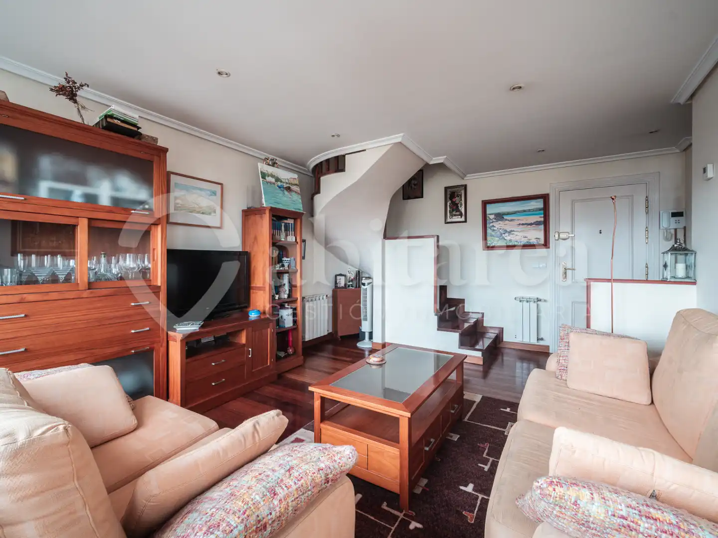 Wohnzimmer von Maisonette zum Verkauf in Santander mit Heizung, Parkett und Abstellraum