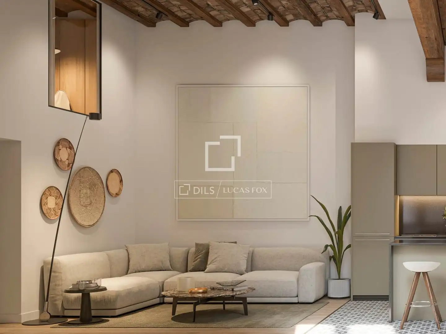 Living room of Flat for sale in Barcelona  with Air Conditioner and Balcony
