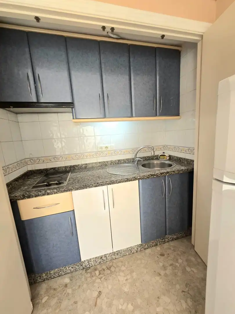 Cocina de Estudio en venta en Benalmádena con Jardín privado, Amueblado y Piscina comunitaria