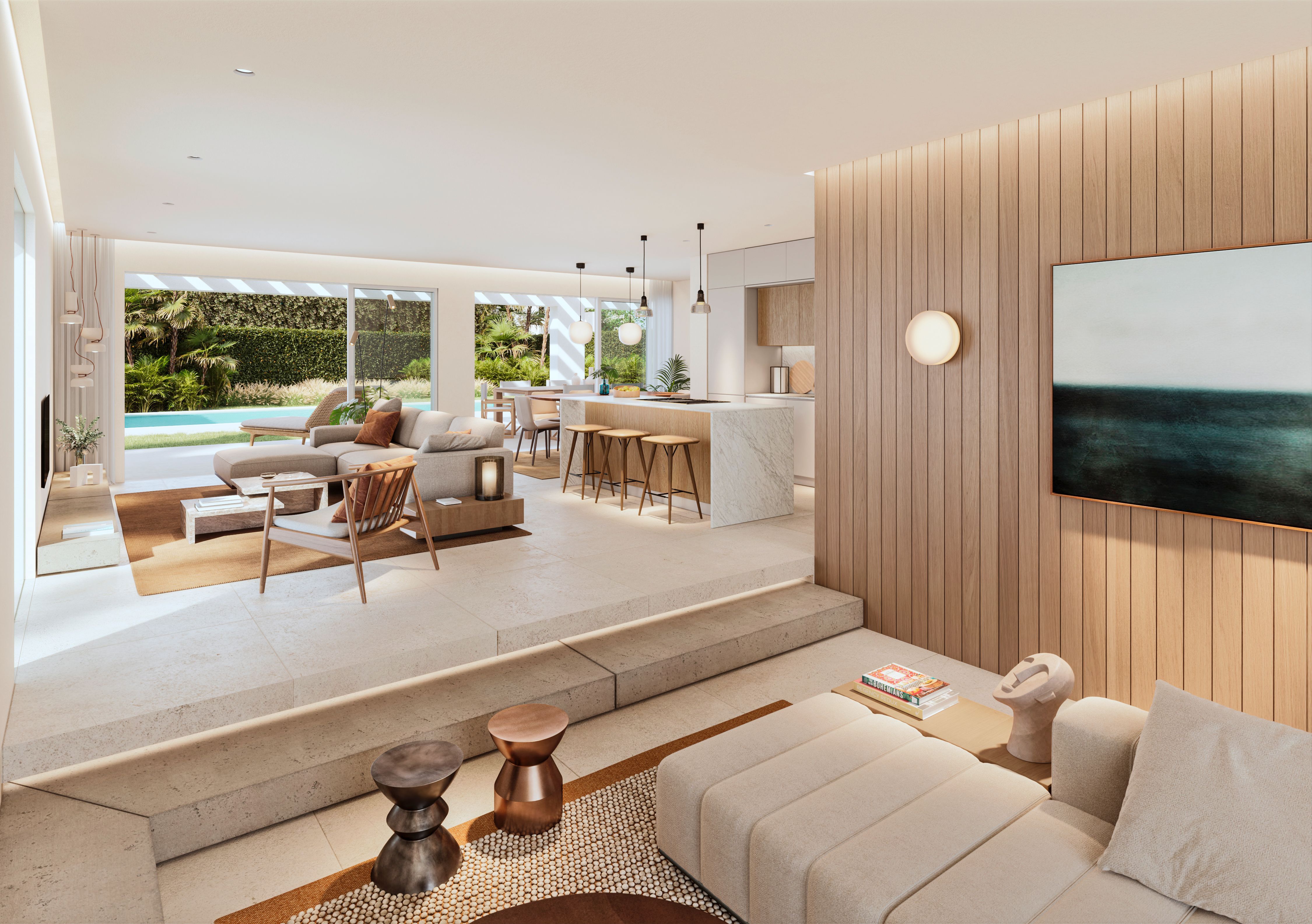 Sala d'estar de Casa o xalet en venda en Málaga Capital amb Jardí privat, Terrassa i Piscina