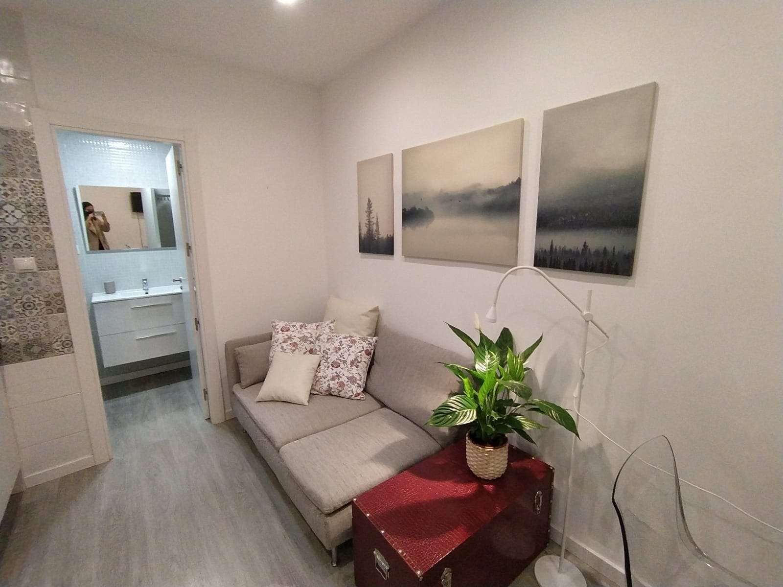 Sala d'estar de Estudi per a compartir en  Madrid Capital amb Aire condicionat, Calefacció i Terrassa