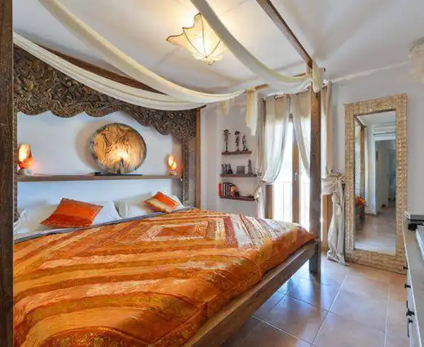 Habitación de Casa adosada de alquiler en Sant Josep de sa Talaia con Aire acondicionado, Jardín privado y Terraza