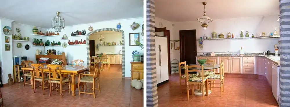 Kitchen of Houses for sale in Bollullos de la Mitación  with Air Conditioner, Heating and Private garden