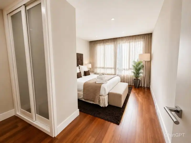 Bedroom of Apartments for rent in Madrid  with Air Conditioner, Private garden and Parquet flooring