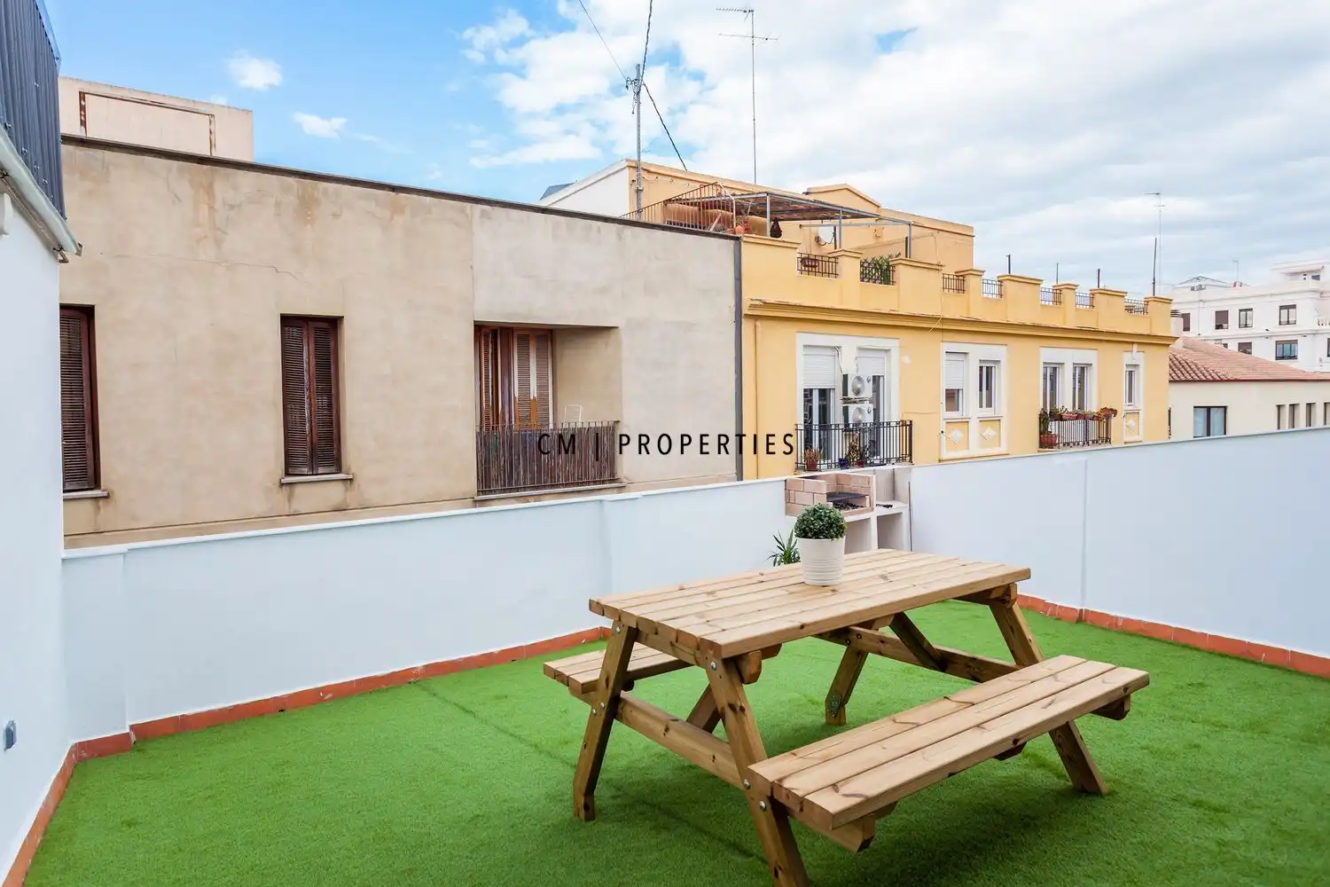 Terraza de Dúplex de alquiler en Valencia con Aire acondicionado, Calefacción y Terraza
