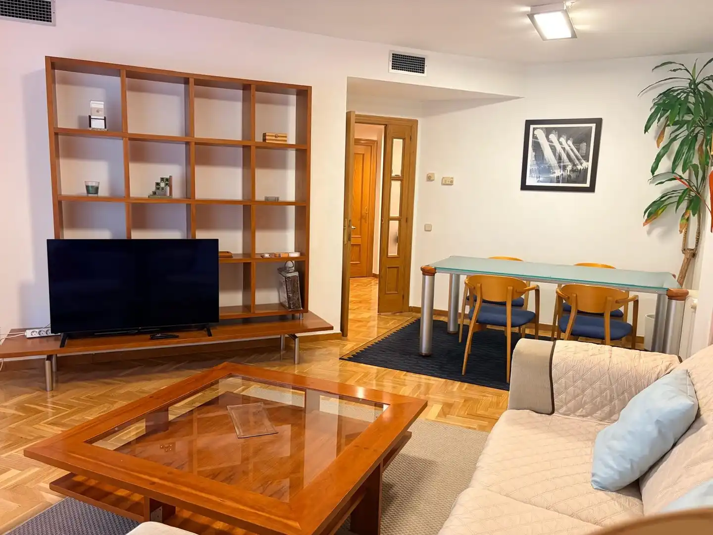 Sala de estar de Piso de alquiler en Madrid con Aire acondicionado, Calefacción y Parquet