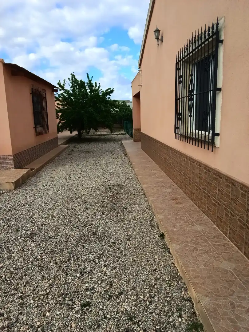 Exterior view of Houses for sale in Fuente Álamo de Murcia  with Private garden, Terrace and Swimming Pool