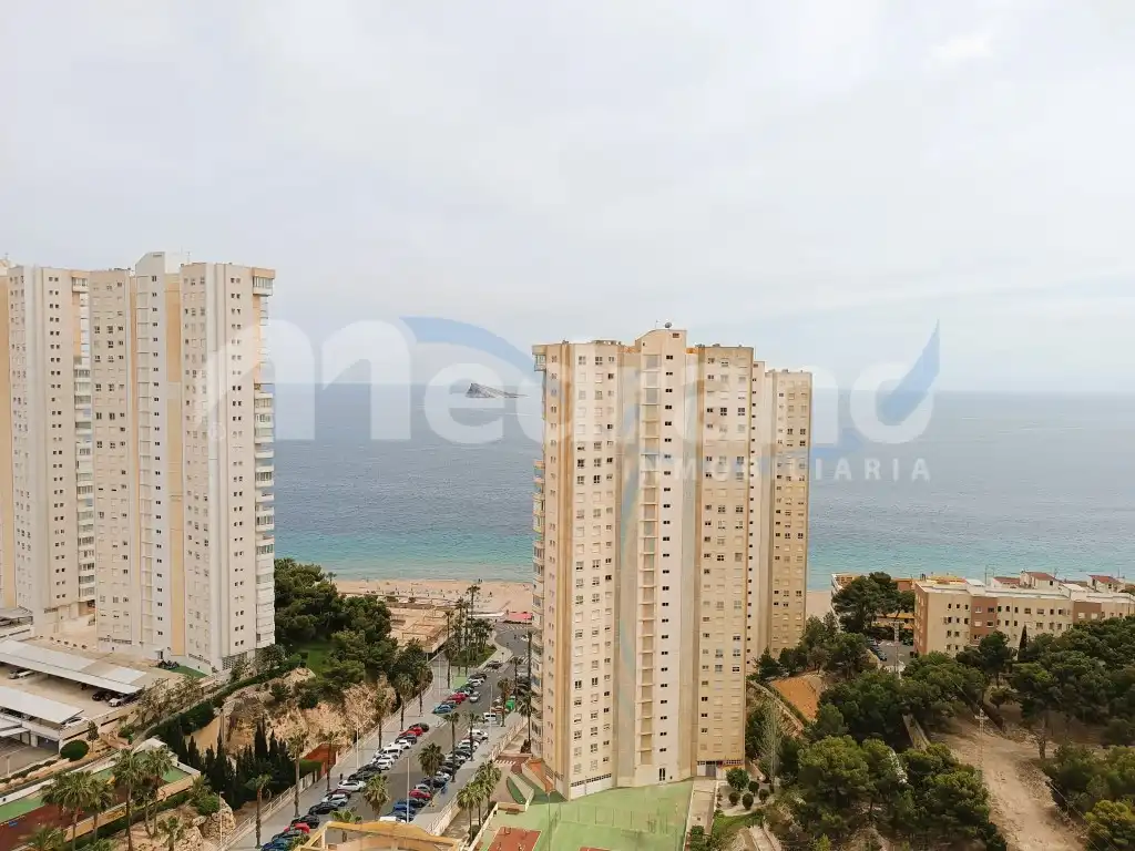 Vista exterior de Piso en venta en Benidorm con Jardín privado, Piscina y Amueblado
