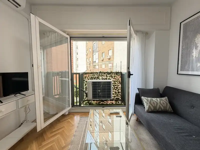 Balcony of Study for rent in Madrid  with Air Conditioner and Furnished