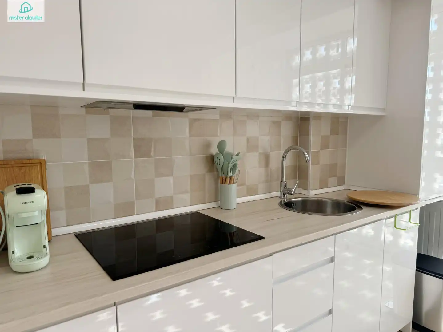 Kitchen of Apartments for rent in El Campello  with Air Conditioner, Terrace and Furnished
