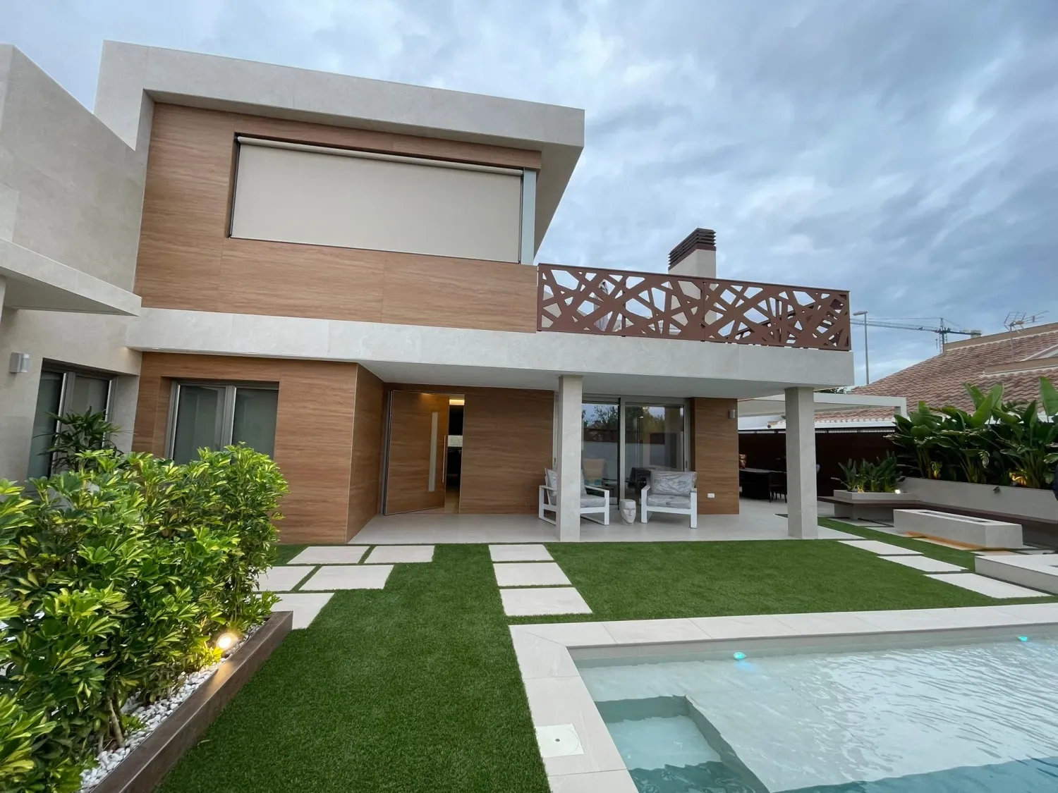 Vista exterior de Casa o xalet en venda en  Murcia Capital amb Aire condicionat, Calefacció i Jardí privat