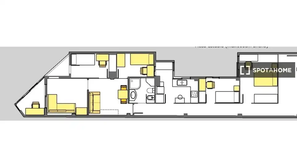 Flat for rent in Moncada  with Air Conditioner, Heating and Furnished