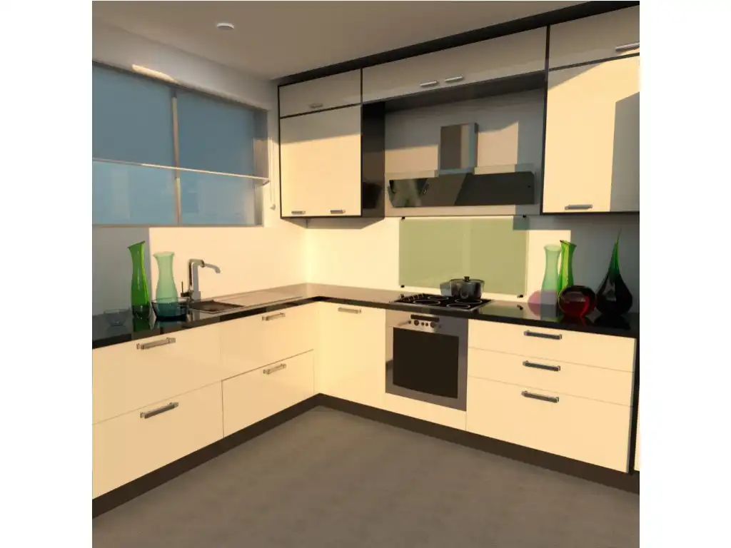 Cocina de Apartamento en venta en Finestrat con Jardín privado y Piscina
