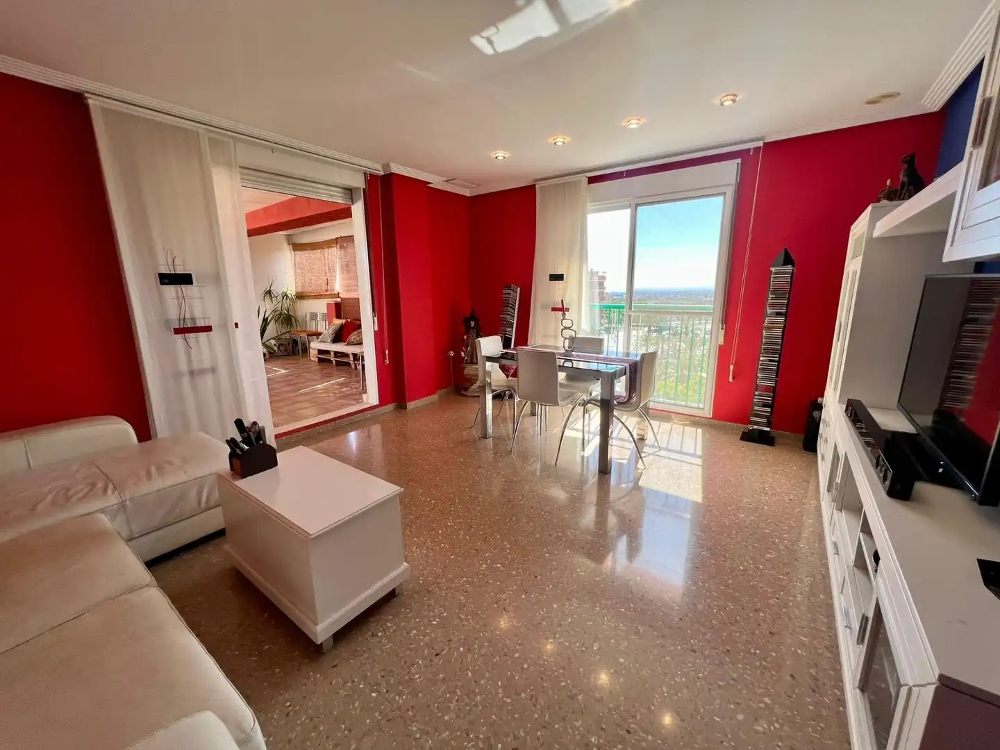 Sala de estar de Ático de alquiler en Elche / Elx con Aire acondicionado, Calefacción y Terraza
